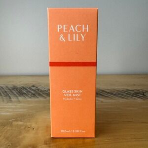 Peach & Lily Glass Skin VEIL MIST 3.38 Oz 100 mL Full Size Hydrate + Glow NIB